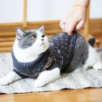 Cat clothes in autumn and winter to prevent hair-free cat short pet cat winter clothing thicker warm and cute sweater