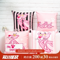 Net red pillow pink panther pillow ins cushion office sofa bedside car backrest pink pillowcase