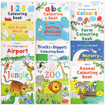 Childlike Mengmeng Family recommends English toddler coloring stickers Picture book scene interactive theme coloring 15 neutral