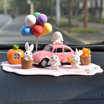 Car Creative Pendulum Pieces Cartoon Cute Rabbit car Ornament Onboard car with small decorative paparazzi