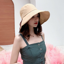 Fisherman hat children summer Han tide 100 hitch sun hat Y anti-ultraviolet large along sunscreen foldable basin cap