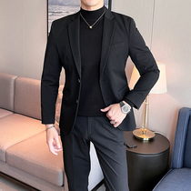 Western suit suit mens three sets of Korean version sashimi small suits career positive dress bridegroom costumes groom wedding gown