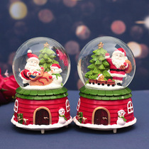 Christmas Children Gift Music Box Water Crystal Ball Spin Flutter Santa Santa Gift Little Snowman Eight soundbox