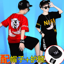 61 Childrens street dance CUHK boy hip-hop handsome to perform in summer suit kindergarten rack Drum Dance Suit