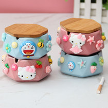 Fashion Home Ceramics Ashtrays Personality Trends With Cover Nordic Creative Office Hotel Brief Ashtrays Living Room