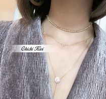 chichikivi European and American niche light luxury design 18K gold simple style diamond necklace choker one year warranty