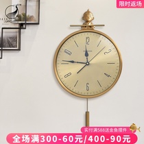 Nordic light luxury creative wall clock living room modern simple atmosphere personality electronic wall watch home soft decoration