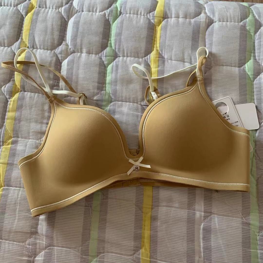 内衣女夏小胸薄款无钢圈文胸套装胸罩聚拢收副乳舒适一片式无痕 - 买
