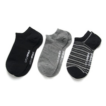 Republic of Cotton Flagship Store Authentic Solid Stripes Spring Summer Men's Trendy ins Men's Socks Boat Socks 3 Pairs Boxed