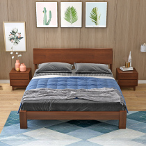 Nordic solid wood bed 1.8 meters master bedroom modern simple economy small apartment type 1.5 meters single bed pine wood double bed