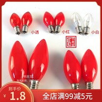 () Electric candle holder LED red bulb e14e12 long light Electric incense candle light bulb candle holder