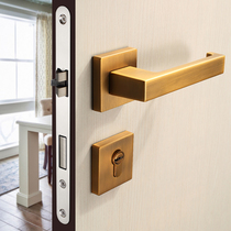 New Chinese door lock Indoor bedroom Room Wood Door Lock House Door Lock Home Mute Magnetic Door Handle Split Lock