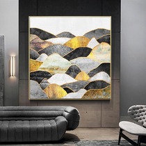 Jinshan Yinshan hand-painted oil painting home model room decoration painting modern light luxury abstract living room porch three-dimensional hanging painting