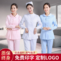 Nurse suit split suit summer short-sleeved female male collar dental pharmacy beauty salon Skin management overalls