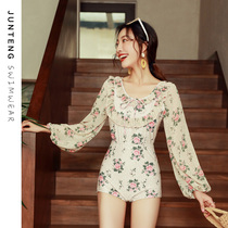 Swimsuit female one-piece cover belly thin Korean ins wind sexy net red conservative 2021 new explosive fairy fan