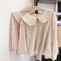 Special (spot second hair) Joo Korean designer cooperation cute pink olive green two-color shirt D