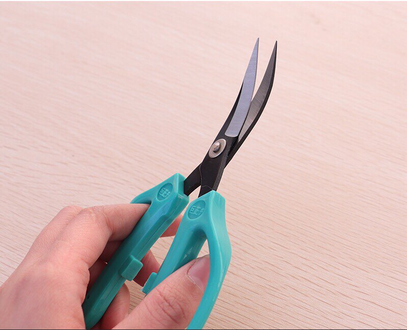 工业修边翘头剪刀不锈钢弯头剪橡胶剪布皮革剪不锈钢线头皮包鞋底