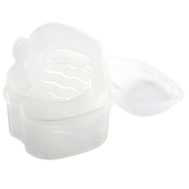 Dont stop the beauty Happy Tooth Box double layer with funnel dental box orthodontic retainer cleaning box can be soaked