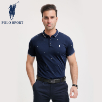 PoloSport Men Polo Shirt Summer Refined Slim Lock Side Short Sleeve Business Leisure T-Shirt
