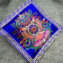 Tibetan Buddhist products Tibetan incense powder combination Eight auspicious car incense sachet Incense bag Headrest square blue