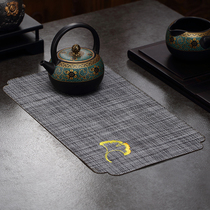 Tea mat tea tray mat tea table mat tea mat tea tablecloth tea residue net tea table waterproof mat pot anti-scalding table mat tea accessories