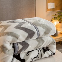 Warm Double-sided Blanket Rascher Blanket Winter Thickened version Double Coral Suede Cover Blanket Single Dormitory Student Blanket