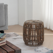 The Silent Wind Rattan Choreographer Balcony Real Vine Sitting Bench Small Bench Retro Folk Sleeping Net Red Dwarf Bench Home Living Room Side A Few