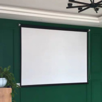 Projector curtain home HD projector curtain adhesive hook home hand pull hand lift hand handle projector hand pull curtain nut extremely rice when Shell millet