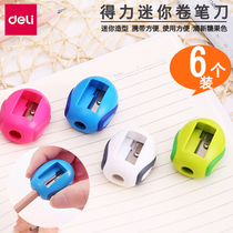 6 pieces of powerful pencil sharpener mini primary school children cute candy color pen sharpener pencil sharpener stationery wholesale