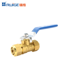 Rigg card sleeve type equal diameter ball valve Brass inner tooth ball valve Aluminum-plastic solar aluminum-plastic tube card sleeve ball valve 1216