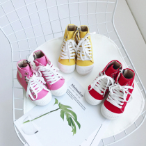 Girls sports shoes Baby children boys canvas shoes Casual versatile high-top shoes spring and autumn 716Y