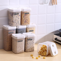 Home Plastic Seal Tank Transparent Storage Tank Kitchen Five Valley Grocery Cereals Containing Box Moisture-Proof Candy Snacks