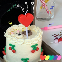 South Korea S Love Candle Cake Decoration Retro Heart Shaped Birthday Candle Valentines Day Sweet Pint Party Arrangement