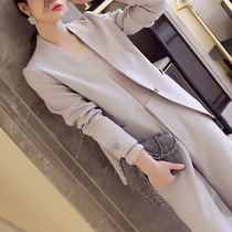JOLIMENT workplace small suit jacket women autumn and winter 2021 new three-dimensional cut light gray temperament suit top