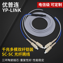 Hot sale anti-rat fiber armored pigtail multimode SC-SC 3 M 10 m 20 M 50 M 100 m fiber optic jumper