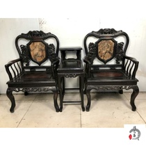 Small leaf red sandalwood chair full of Venus cow hair pattern clear tenon structure