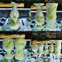 Natural Xiu Jade Pen Holder Gourd Toothpick Box Vase Wine Glass Jade Pendulum Pieces Home Living Room Crafts Business