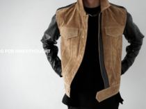 G FOR INNERTHOUGHT PATCHWORK FLAP PATCHWORK BIKER JACKET LIMITED EDITION