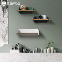 Designers lamp modern simple wall hanging Nordic creative wall decoration living room bedroom bookshelf macaron shelf