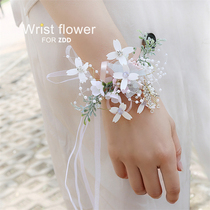 ins handmade high-grade Korean bridal wrist flower Forest department Super Fairy butterfly small fresh beautiful wedding bridesmaid hand flower