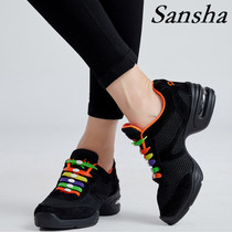 French Sansha dance shoes womens summer square dance shoes mesh sports dance shoes breathable modern dance shoes soft bottom H131