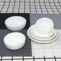 White small porcelain dish national painting cuisine tape prop plate 10 plate paste ceramic plate color