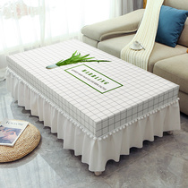 Waterproof sitting room tea table cloth cushion home rectangular table table cloth anti-fouling Nordic crystal suede cloth art table cloth cover