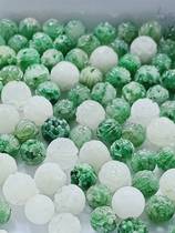 Nanyang Dushan Jade boutique Sky Blue permeable White Lotus ball beads single beads do earrings good single jade beads