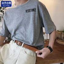 Muzi Xiaoge trend mens belt Mens automatic buckle headless belt needle buckle perforated head layer mens pants strip