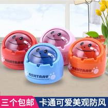 Revitalizing home fashion creative personality ashtray with lid living room flap ball seal windproof cartoon cigarette Cup