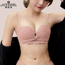 women's small chest flat special bra push up rimless thickened plaited breast adjustable breast milk receiving breast bra