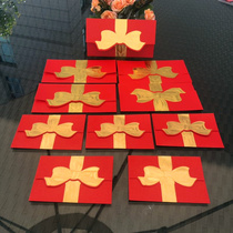 2020 Spring Festival wedding creative new products bow red envelope blank bronzing Hong Kong version of the horizontal open profit 30