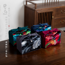 Shengshan thick cotton tea set storage cloth bag one pot two cups Teapot Tea Tea Cup travel tea set protective bag