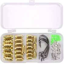 Threaded bullet copper crank hook Texas fishing set set enhanced pin luminous barrier fishing gear fishing gear accessories